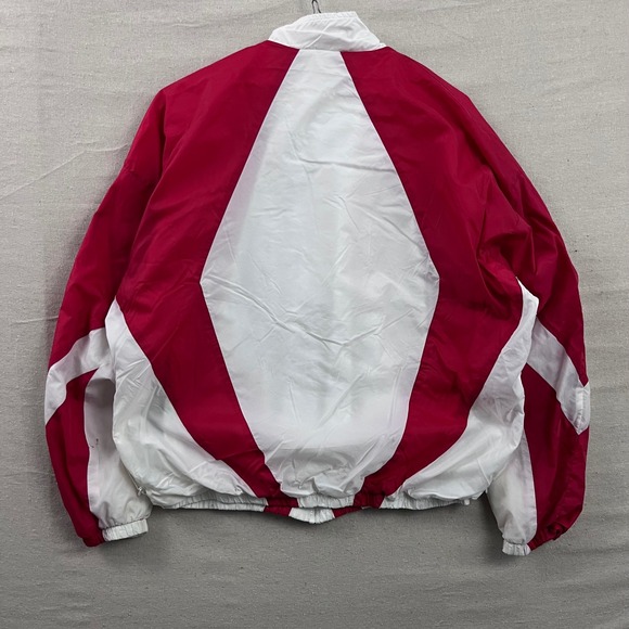 Nike Windbreaker Mens XL Red White Vintage 90s Colorblock Diamond Full Zip - Picture 2 of 7